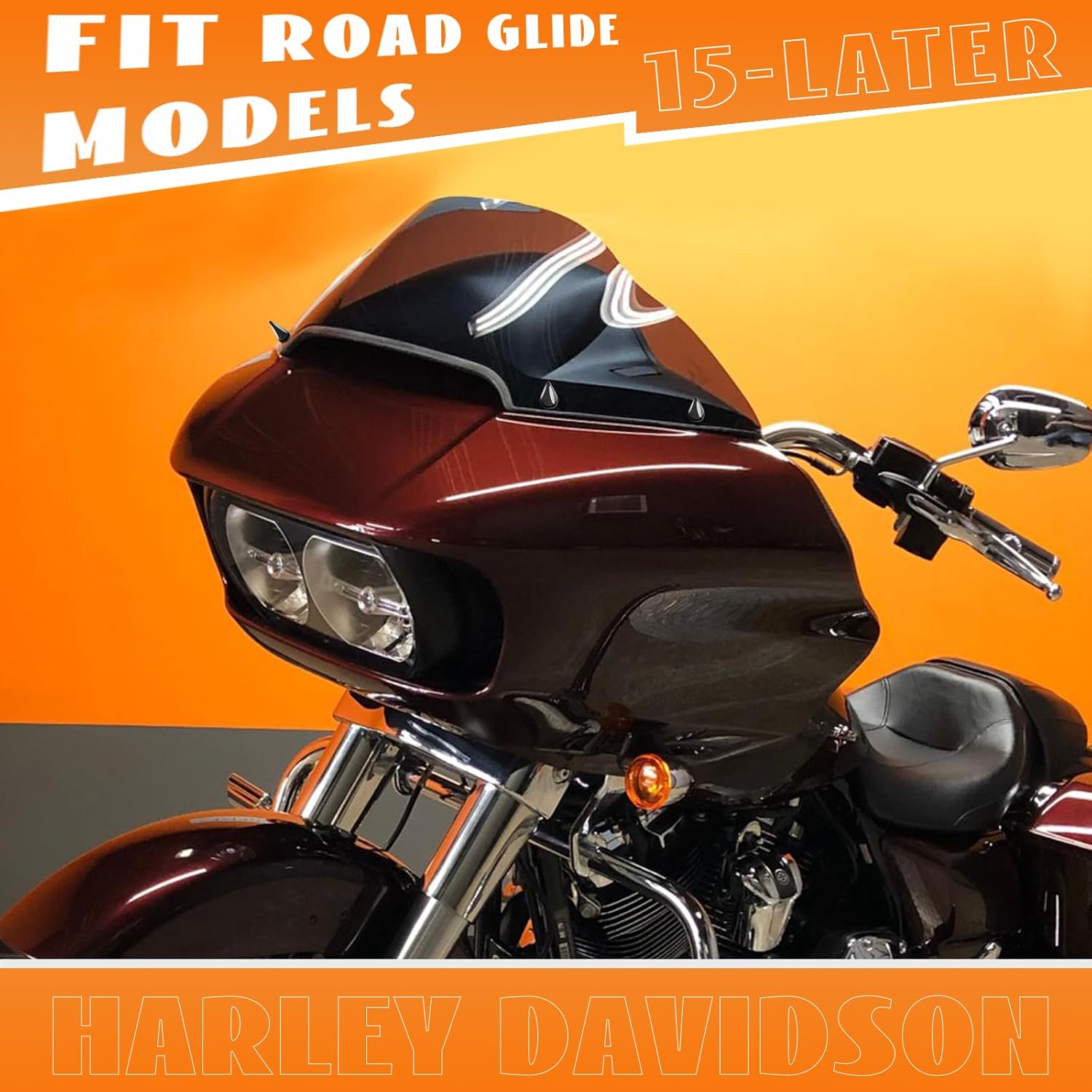 4 tornillos para parabrisas de motocicleta, tornillos de acero inoxidable para Harley Touring Road Glide modelos 2015-2023
