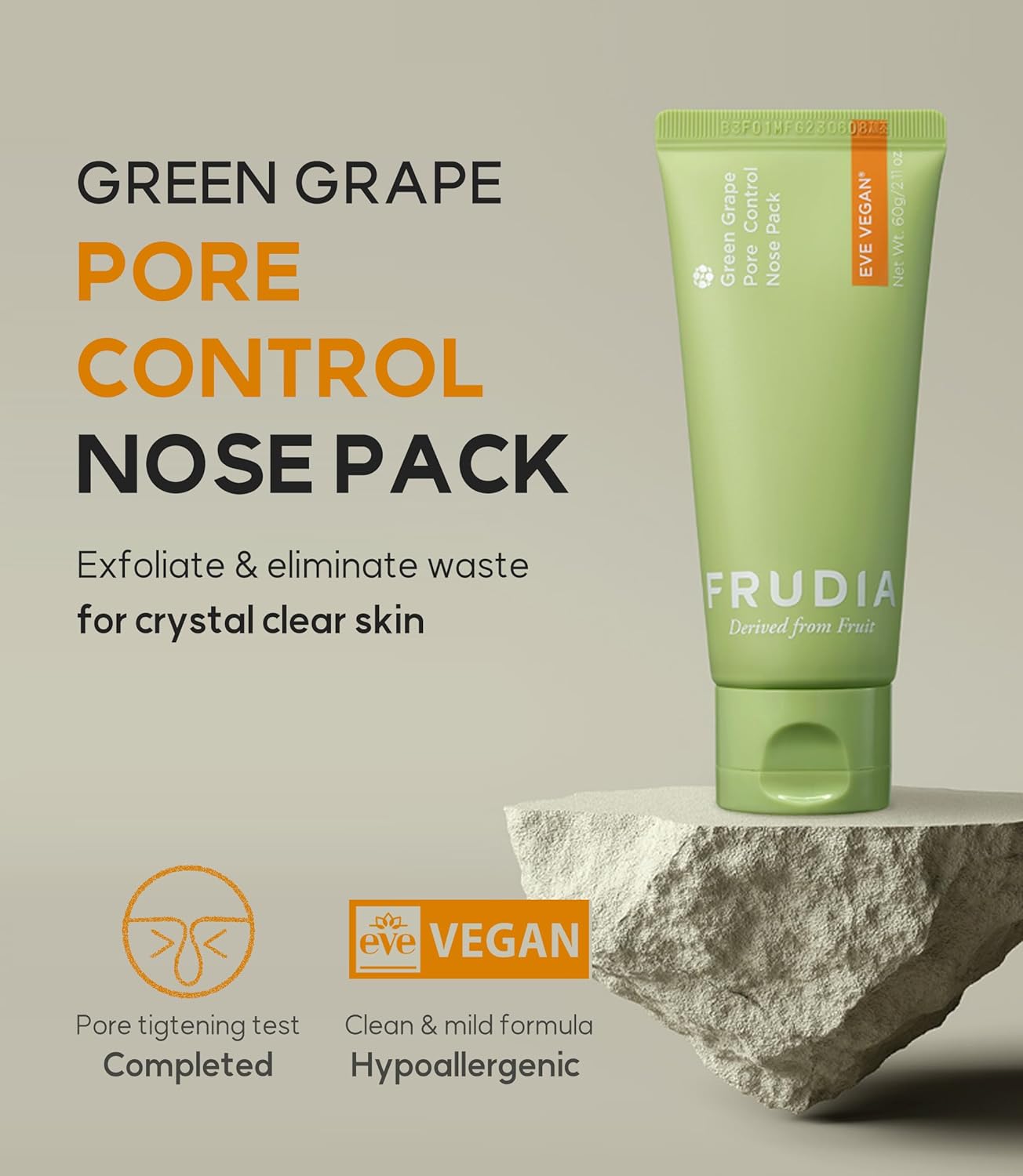 WELCOS FRUDIA Green Grape Pore Minimizer Nose Pack  Nose Strips for Blackheads & Pore Minimizer  Korean Skincare Nose Blackhead Remover Pore Strips