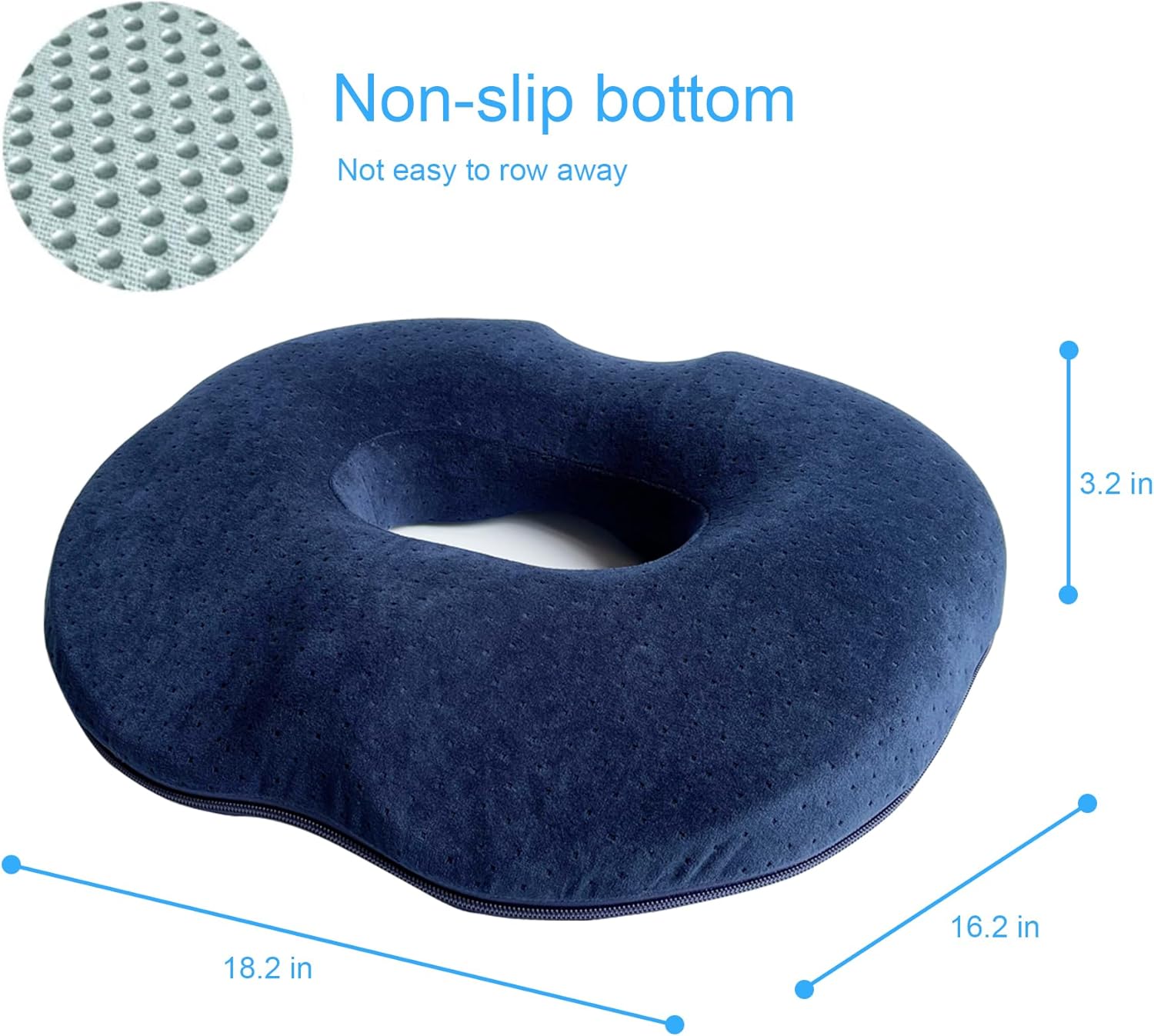 Almohada de dona, cojín de asiento de dona para aliviar el dolor del coxis y hemorroides, embarazo posparto y alivio de sentarse después de una