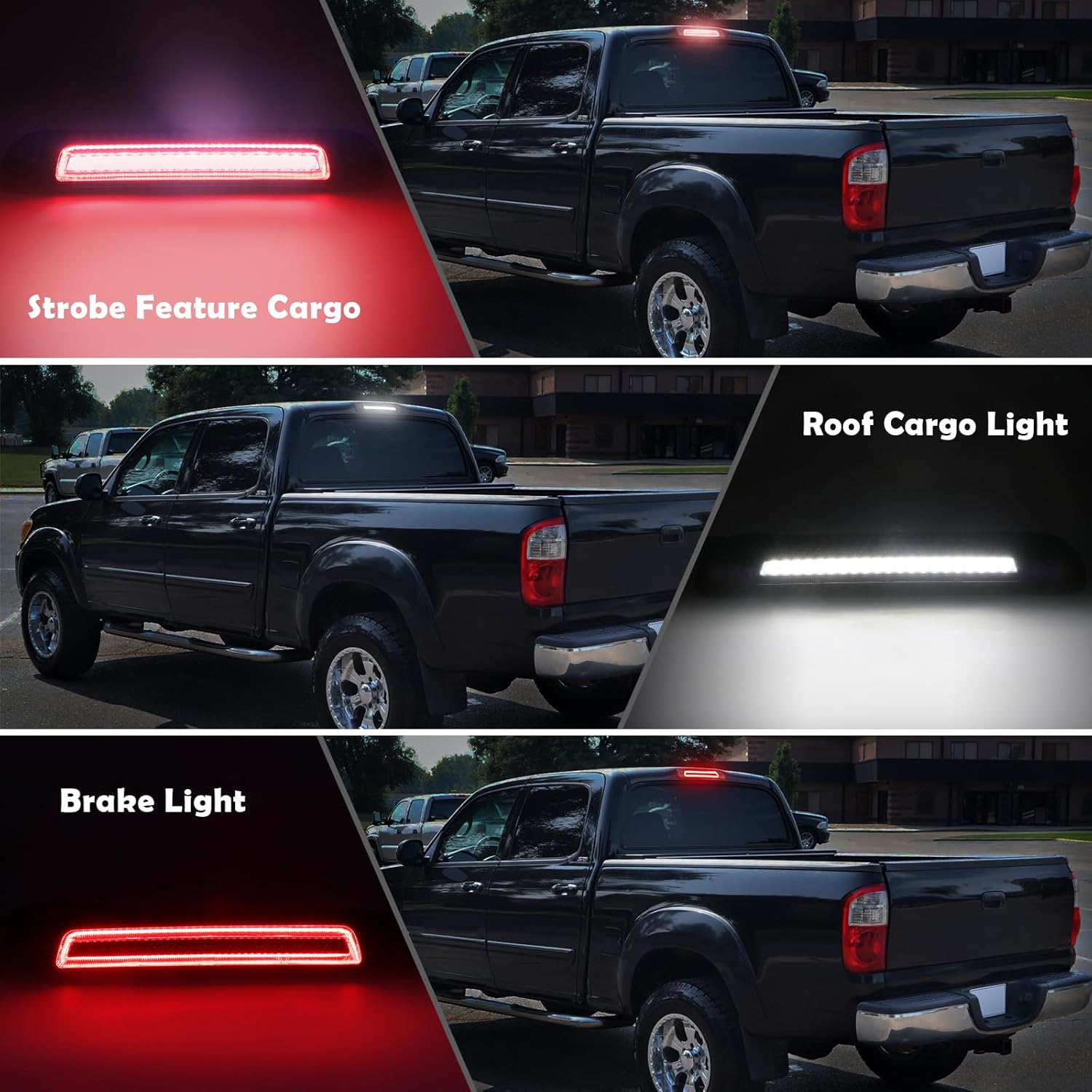Tercera luz de freno LED compatible con Tundra 2000-2006, luz de freno central trasera de montaje alto, lámpara de carga estroboscópica estilo F1,