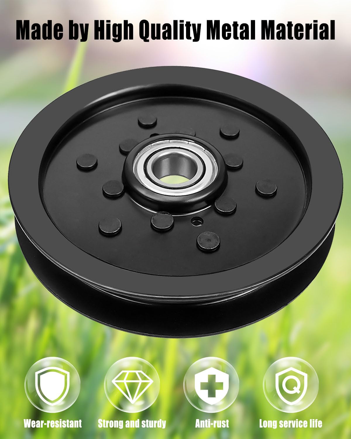 Polea tensora plana para Ariens John Deere 737 757 777 797 1585 1570 1580 Z820A Z910A Series, polea tensora para cortacésped reemplazar TCA17524