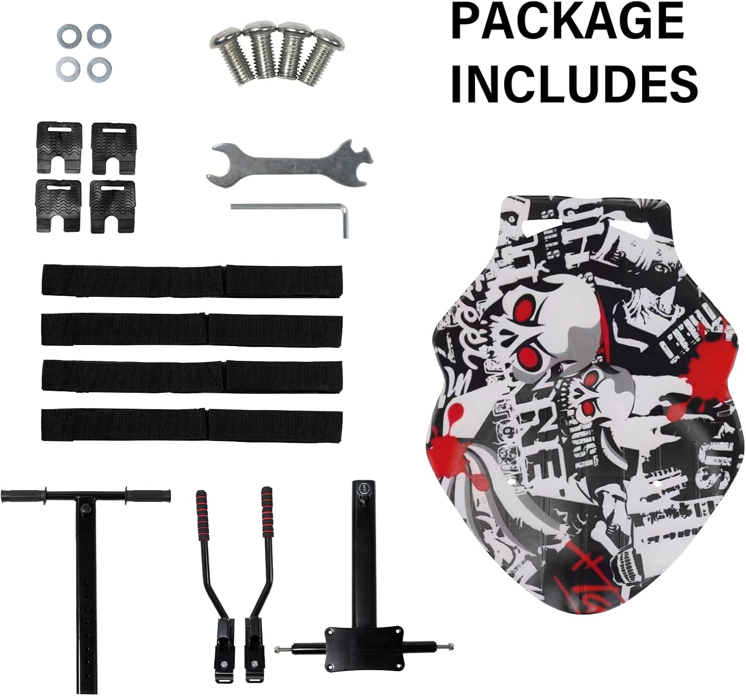 Accesorio de asiento para aeropatineta, accesorios para aeropatineta con patrón de proyector para scooter de autoequilibrio de 6.5, 8 y 10 pulgadas,