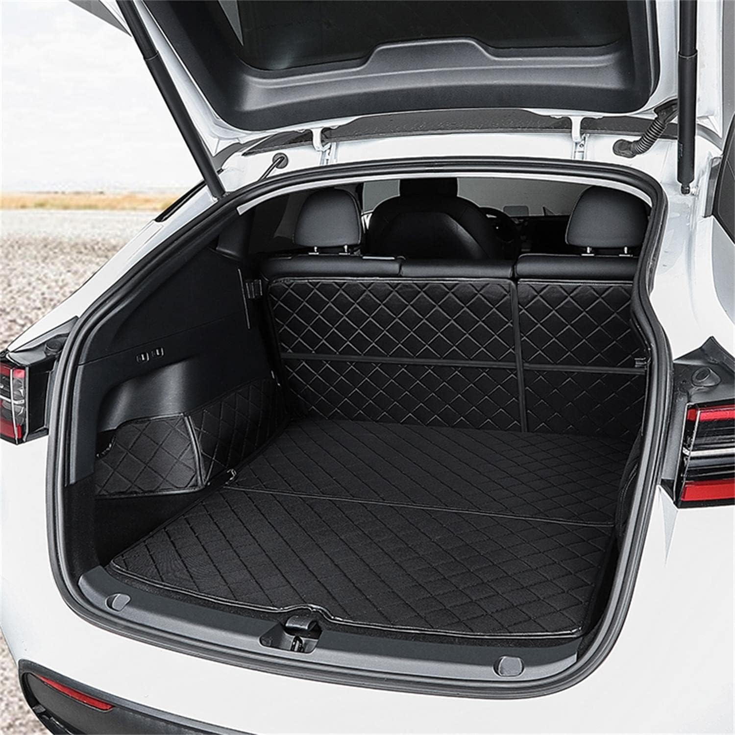 Alfombrilla para maletero trasero para todo tipo de clima para Tesla Model Y Cargo Liners Funda para maletero con cubierta de asiento trasero para