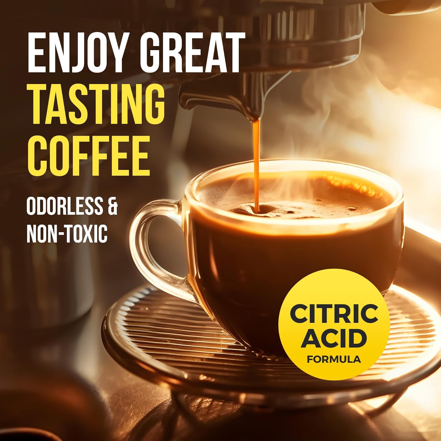 Bastion Descalcificador y limpiador para cafetera, 2 usos. (1 botella) Solución universal de descalcificación compatible con Keurig, Nespresso,