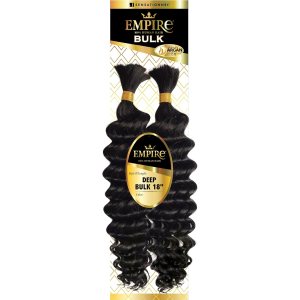 Sensationnel Empire – Extensiones de cabello humano de 18 pulgadas para trenzas de cabello humano con caja sin nudos o rizos sueltos, HH Empire Deep Sensationnel Empire – Extensiones de cabello humano de 18 pulgadas para trenzas de cabello humano con caja sin nudos o rizos sueltos, HH Empire Deep