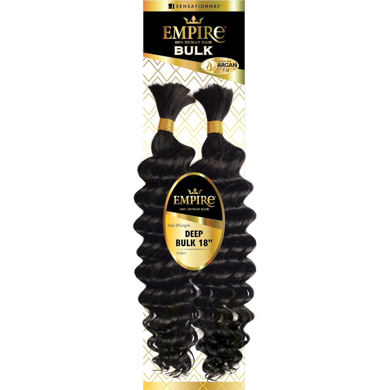 Sensationnel Empire – Extensiones de cabello humano de 18 pulgadas para trenzas de cabello humano con caja sin nudos o rizos sueltos, HH Empire Deep