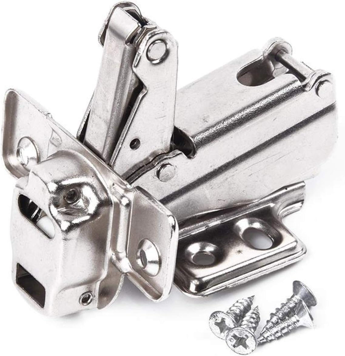 Bisagras Bisagra de puerta Armario de cocina de 165 grados con tornillo de esquina plegada Hardware de gabinete de ángulo grueso Bisagra de resorte