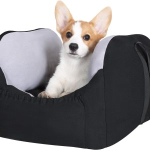 Cathpetic Asiento de coche para perro, asiento impermeable para perro, asiento elevador para perro con bolsillos de almacenamiento, correa de Cathpetic Asiento de coche para perro, asiento impermeable para perro, asiento elevador para perro con bolsillos de almacenamiento, correa de