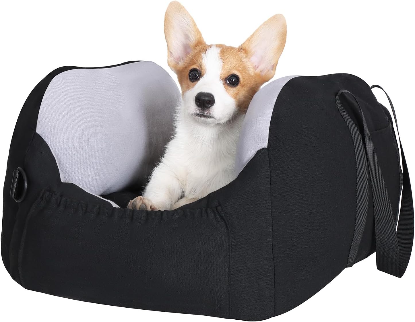 Cathpetic Asiento de coche para perro, asiento impermeable para perro, asiento elevador para perro con bolsillos de almacenamiento, correa de