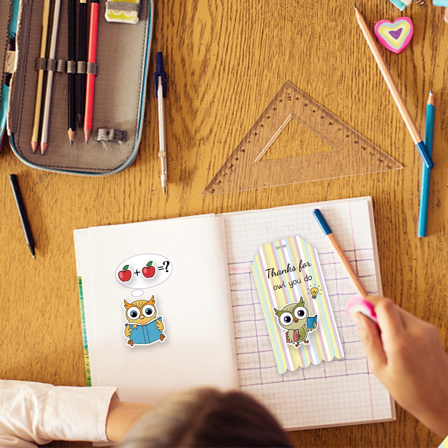 ORIGACH Juego de sellos y troqueles de estudio de búhos para hacer tarjetas, diseño de búhos y sellos para álbum de recortes decorativo