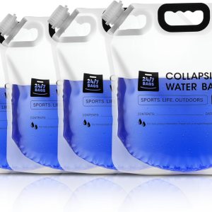 Paquete de 4 bolsas plegables para contenedores de agua de 1.3 galones5 litros, resistente con asas de transporte, caminatas, viajes, emergencias Paquete de 4 bolsas plegables para contenedores de agua de 1.3 galones5 litros, resistente con asas de transporte, caminatas, viajes, emergencias