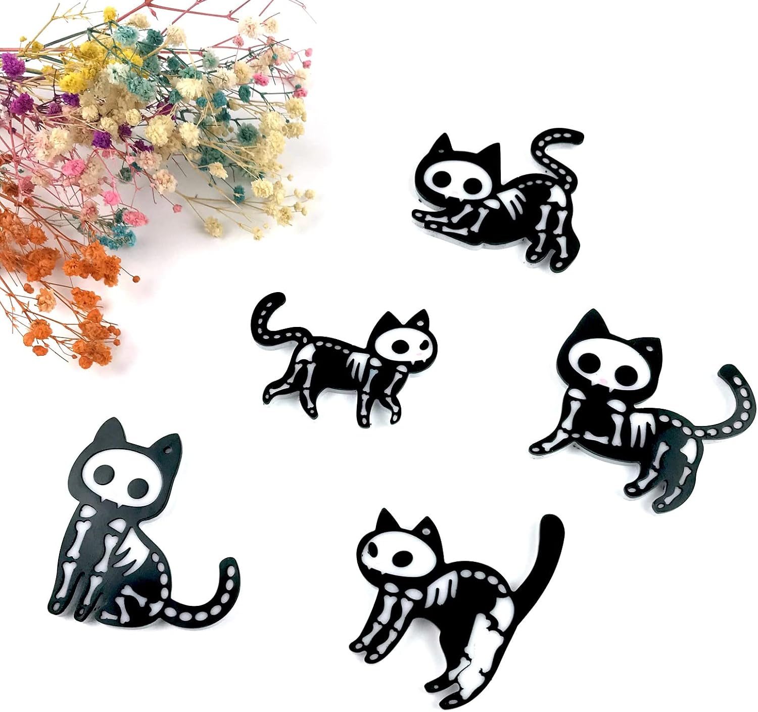 5 piezas de resina animal gato molde de silicona epoxi molde de fundición en forma de gatito joyería collar colgante llavero herramienta de