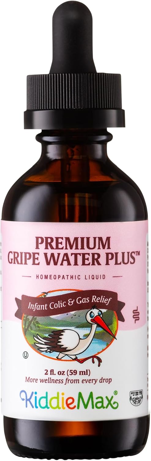 Maxi Health Homeopathic Gripe Water for Baby – Cólico infantil, hipo, alivio de gases  Gotas de acción rápida a base de hierbas de primera calidad