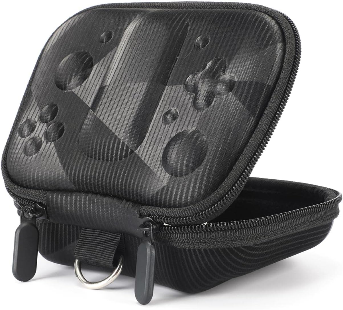 Funda delgada para Razer Kishi  Gamevice con control móvil de juegos con palancas de pulgar y mosquetón (tecnológico-negro)