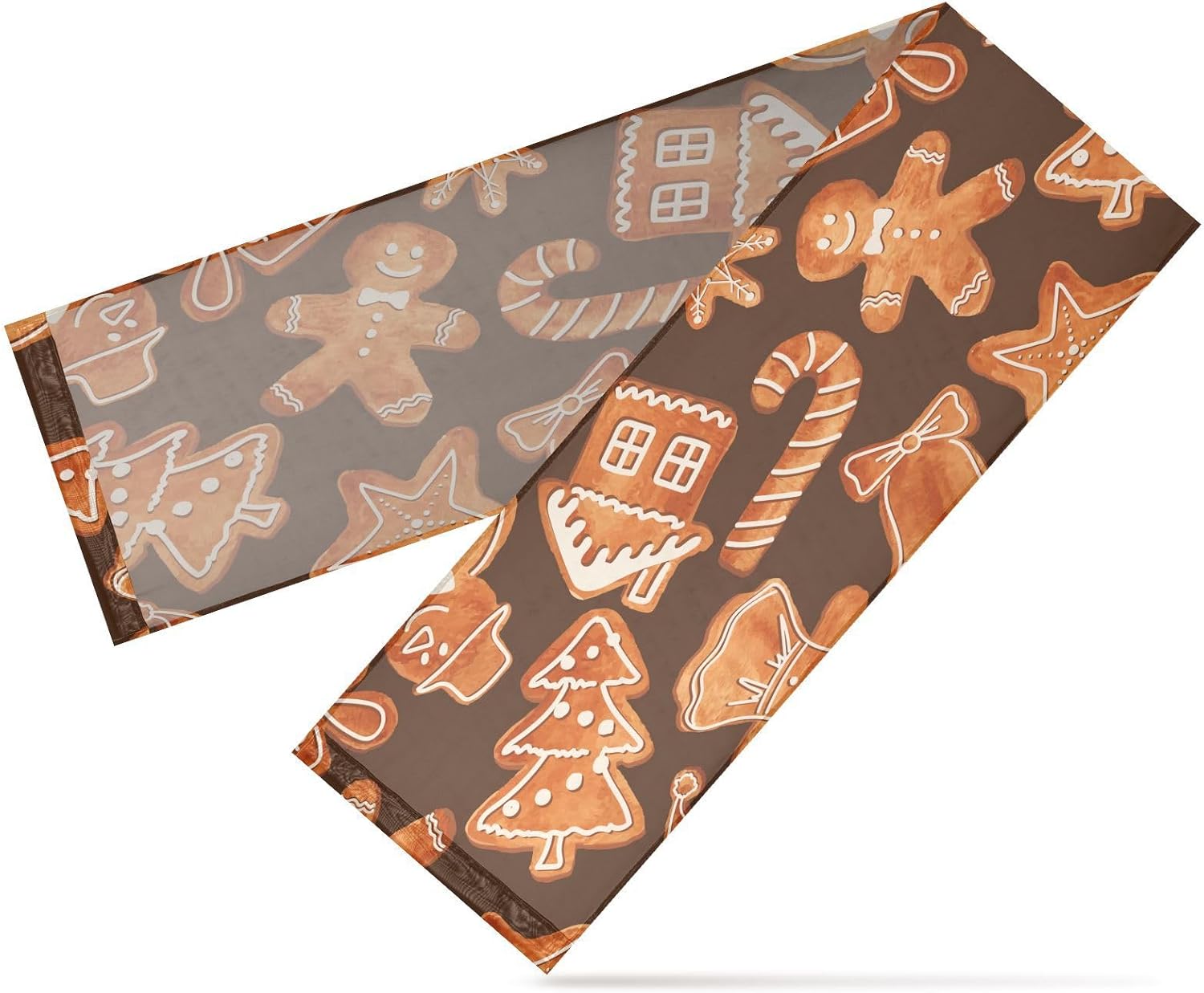 Christmas Gingerbread Cookies Table Runner Autumn Table Runner for Dining Table Decor Christmas Table Runner 120 Inches Long