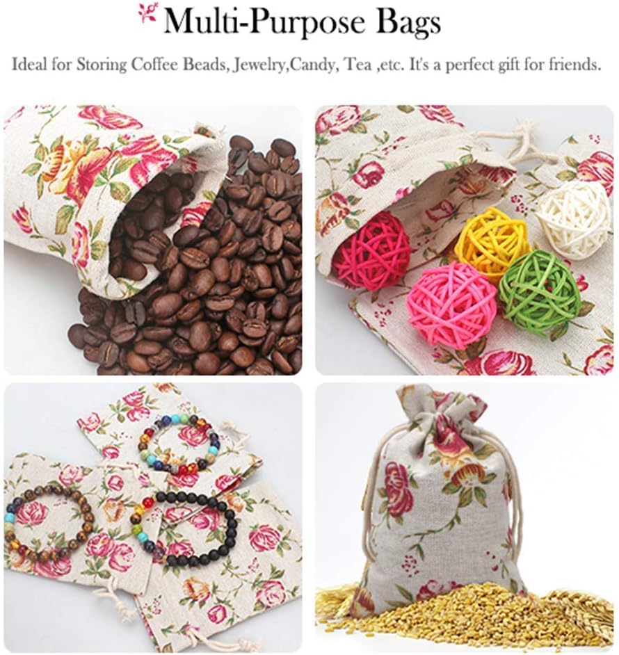 Paquete de 24 bolsas de arpillera con doble cordón de color rosa, bolsa de arpillera de regalo, bolsas de lino reutilizables, bolsas de joyería para