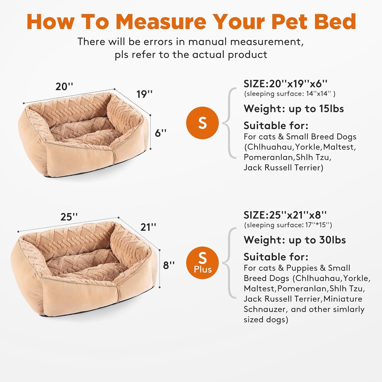 GASUR Cama rectangular para perros medianos y pequeños, lavable a máquina, sofá para dormir, parte inferior antideslizante, camas para gatos de