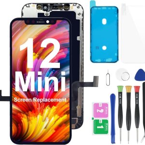 Reemplazo de pantalla para iPhone 12 Mini, pantalla Full HD de 5.4 pulgadas y ensamblaje de digitalizador táctil, pantalla FHD digitalizador de Reemplazo de pantalla para iPhone 12 Mini, pantalla Full HD de 5.4 pulgadas y ensamblaje de digitalizador táctil, pantalla FHD digitalizador de