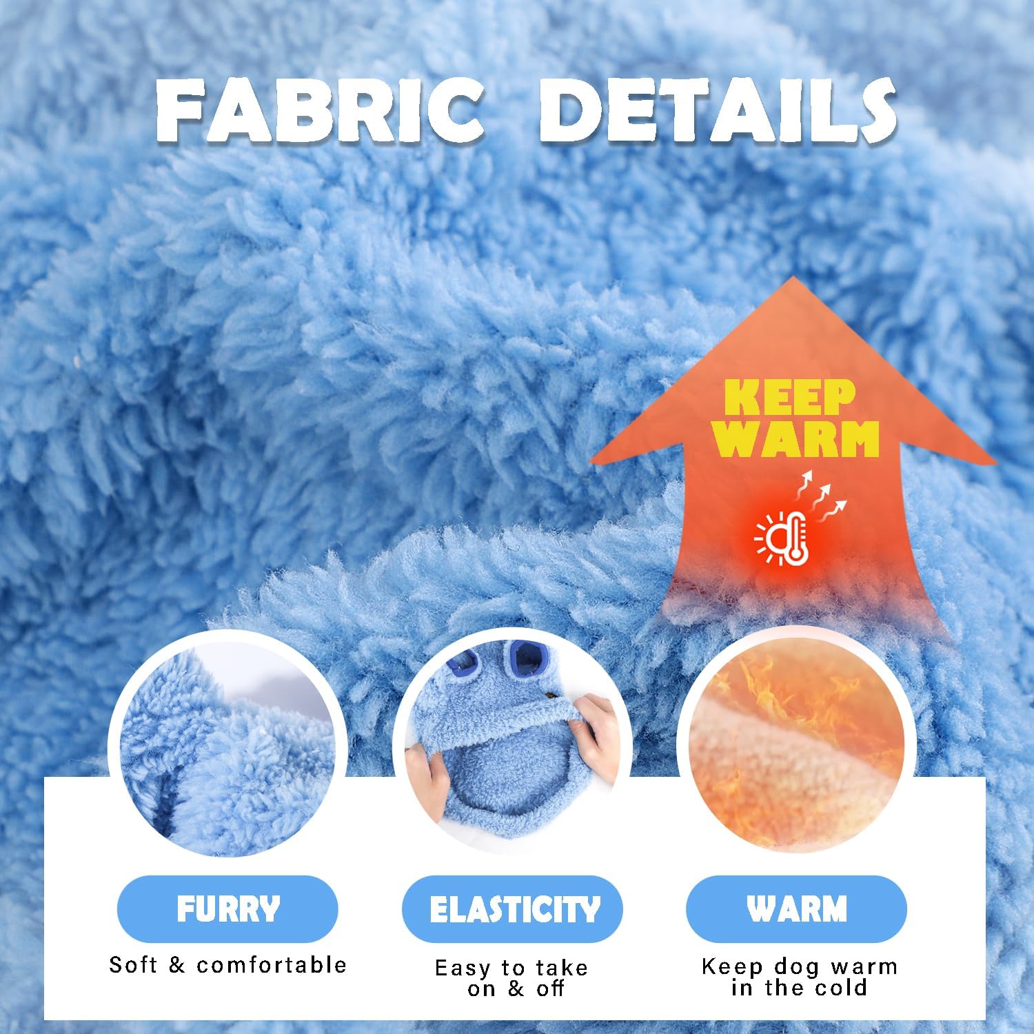 Suéter de forro polar con capucha para perro, suéteres cálidos de terciopelo mullido, ropa de invierno para perros pequeños, niñas y niños, abrigos