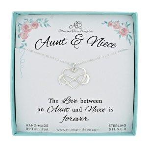 Infinity Heart Necklace, Stylish Sterling Silver Necklace, Handmade Necklaces on 18-Inch .925 Sterling Silver Chain for Women, Aunt and Niece Gift Infinity Heart Necklace, Stylish Sterling Silver Necklace, Handmade Necklaces on 18-Inch .925 Sterling Silver Chain for Women, Aunt and Niece Gift