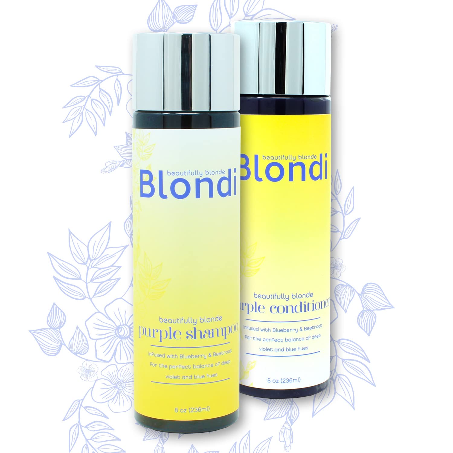 Blondi Acondicionador bellamente rubio morado, vegano, sin parabenos, sin sulfatos, sin sal, sin crueldad animal, acondicionador tonificante para