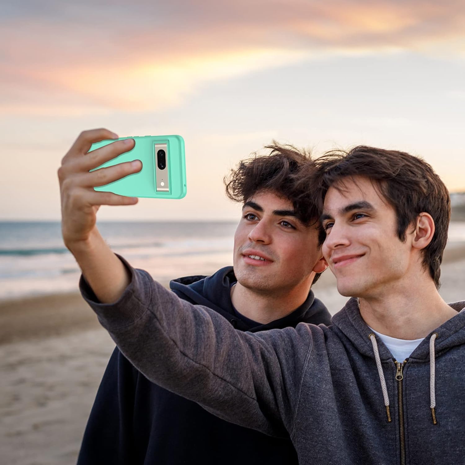 PUJUE Funda para teléfono Google Pixel-7 Funda protectora de silicona Pixel 7 a prueba de golpes – Fundas para celulares mate con protector de