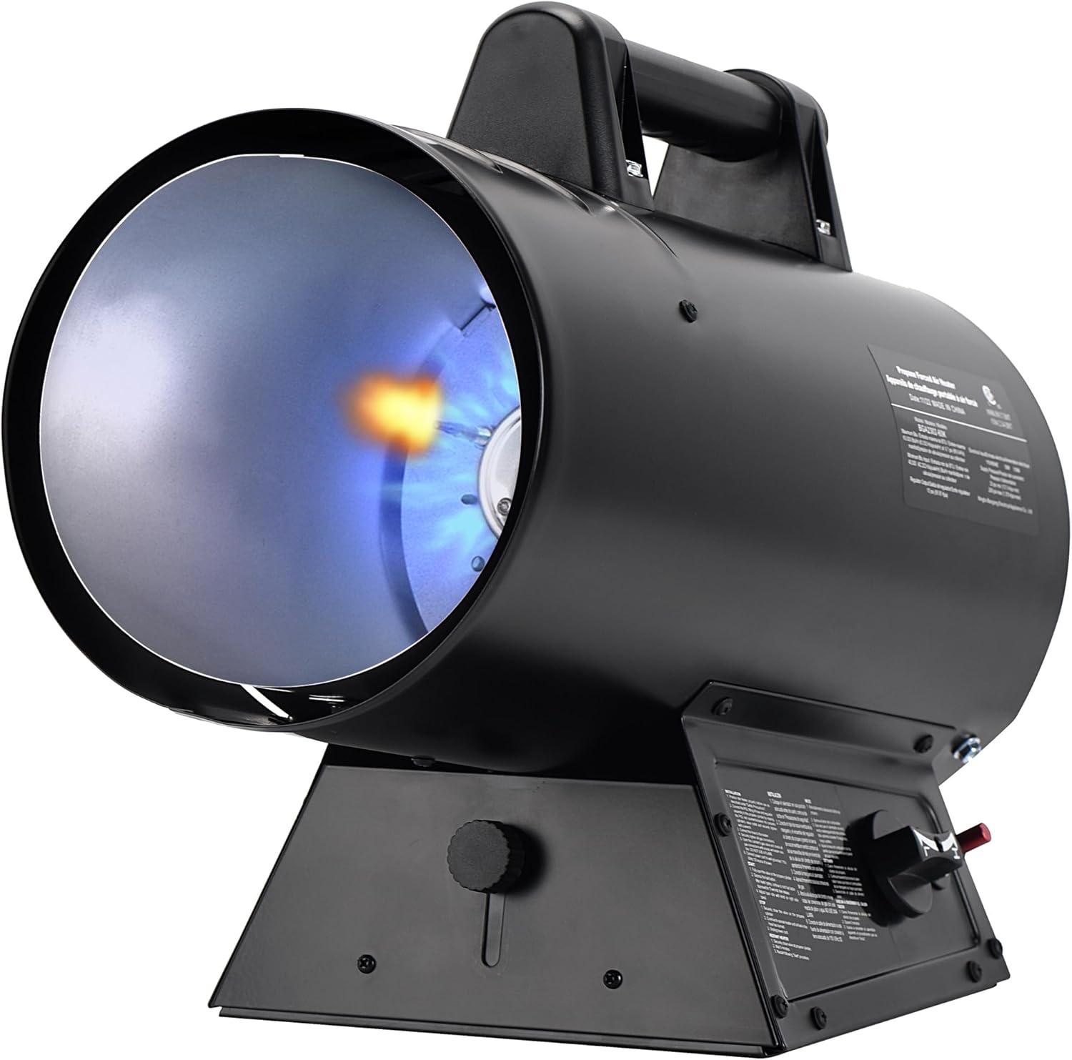 Calentador de aire forzado de 85,000 BTU, calentador de aire forzado portátil con manguera de 7.8 pulgadas, calentador de torpedo de gas propano