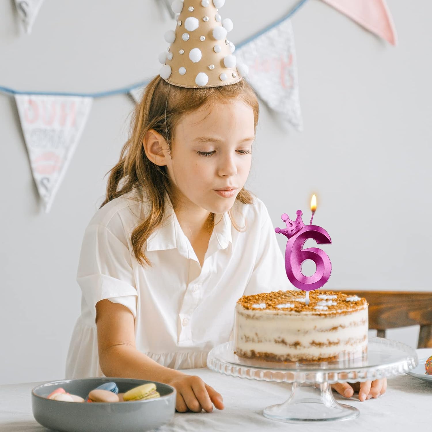 Vela de número de cumpleaños de 3 pulgadas, velas grandes con números de pastel con corona, velas de número 3D para cumpleaños, boda, aniversario,