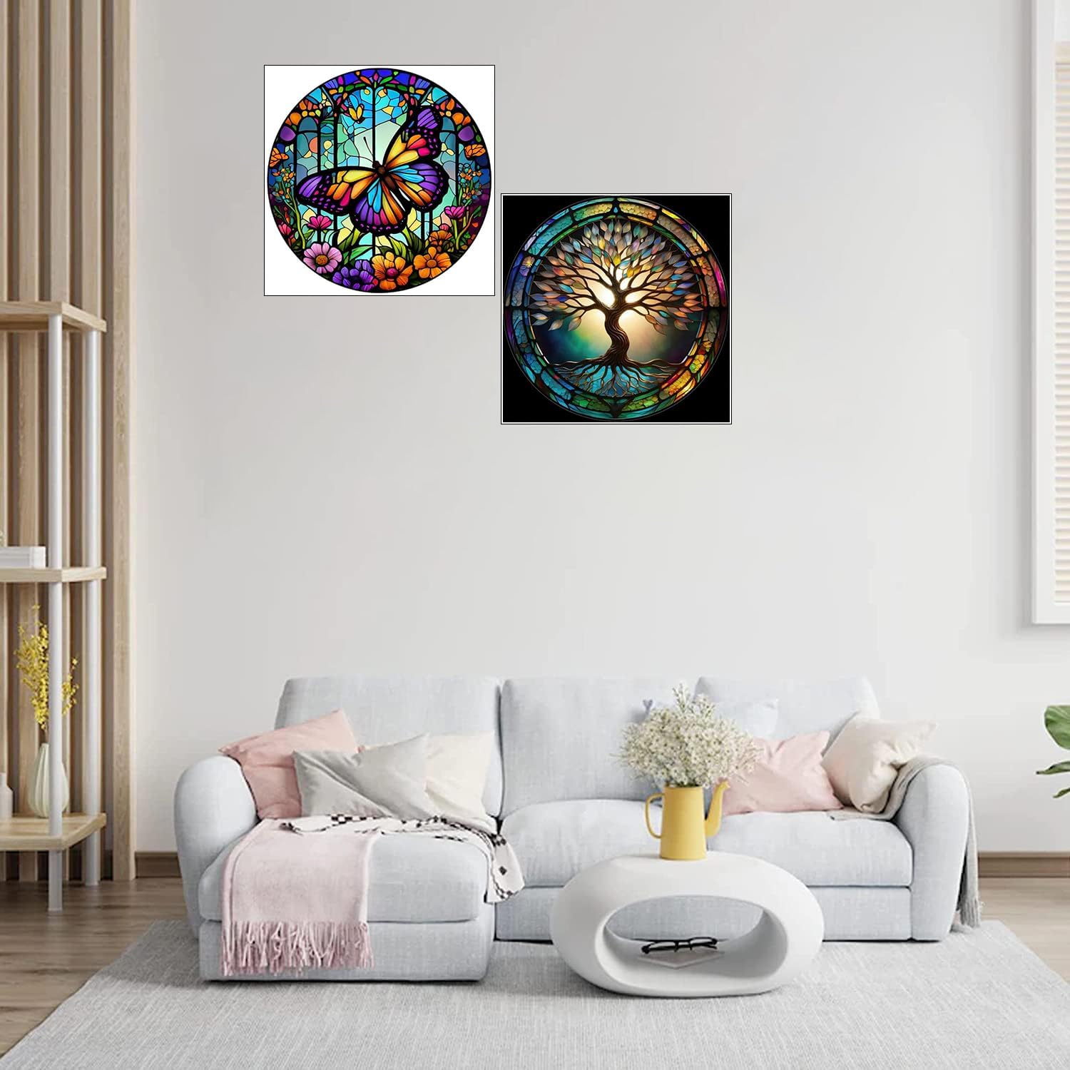 RYMILIE Kits de pintura de diamantes para adultos, paquete de 4 mariposas y el árbol de la vida, kit de arte de diamantes 5D para bricolaje,