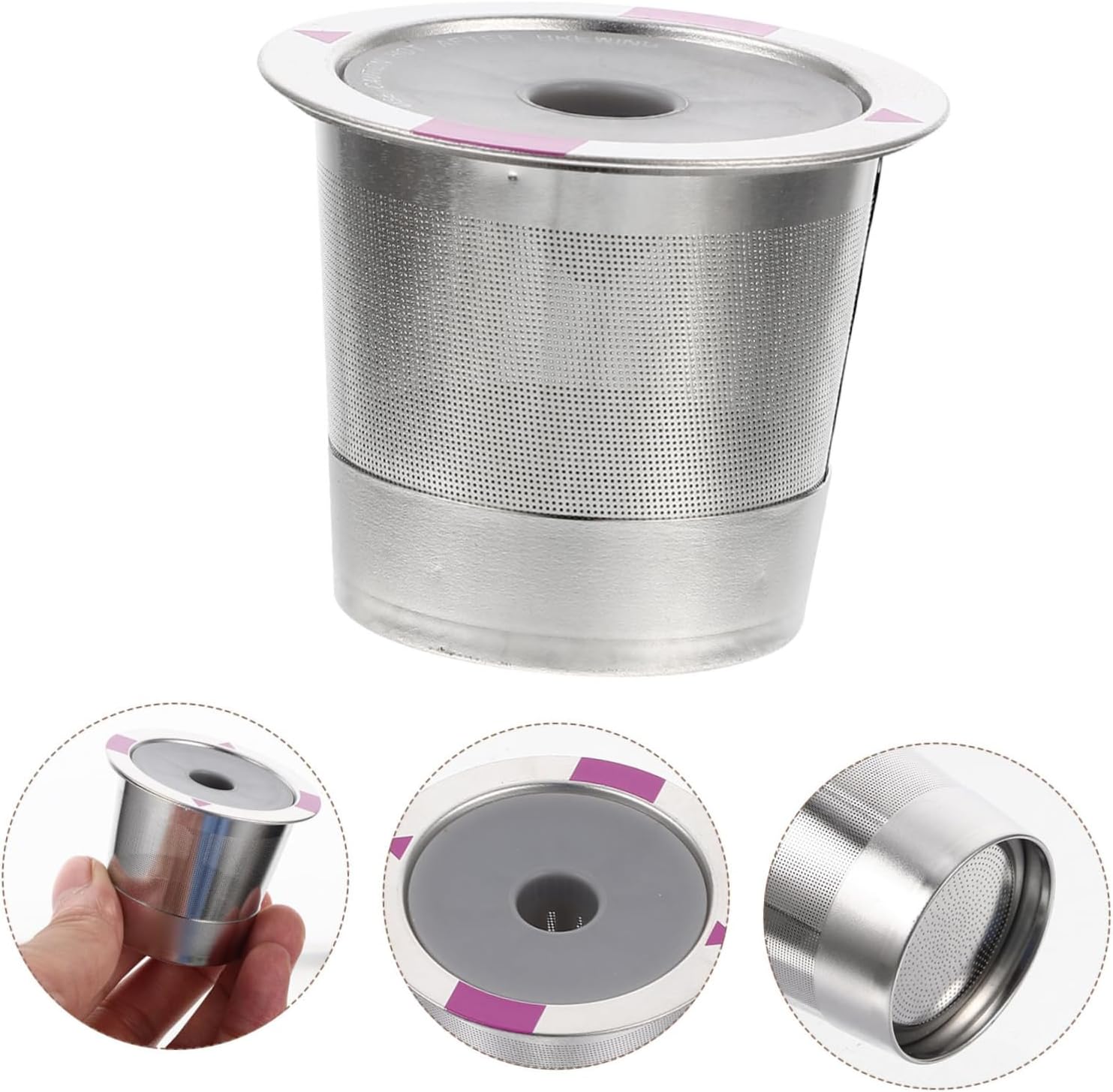 DOITOOL Cafetera 3pcs de acero inoxidable concentrado café espresso molido cápsulas de espresso cápsulas recargables espresso cápsulas de café