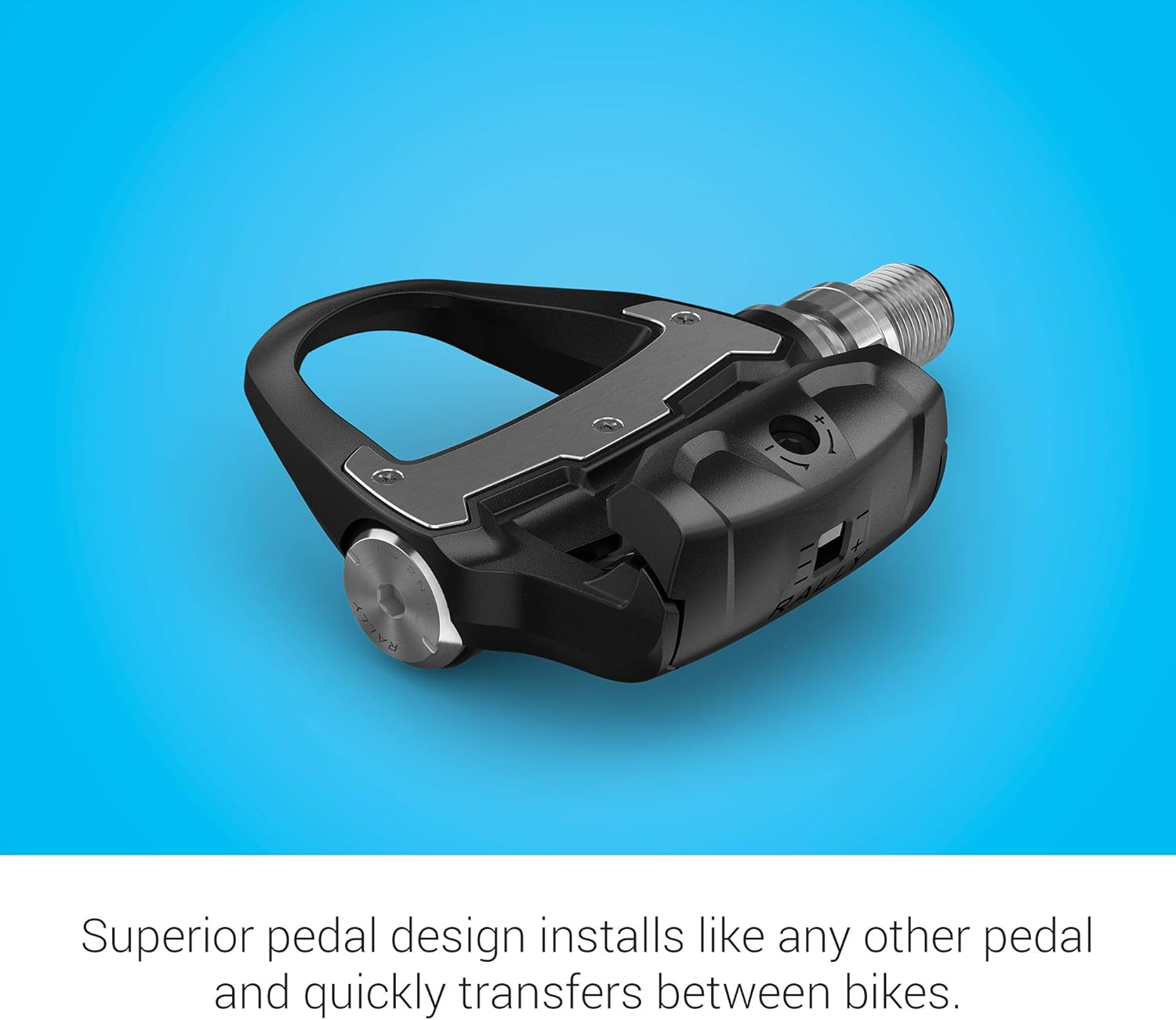 Garmin Rally RS100, medidor de potencia de detección única, compatible con tacos SHIMANO SPD-SL