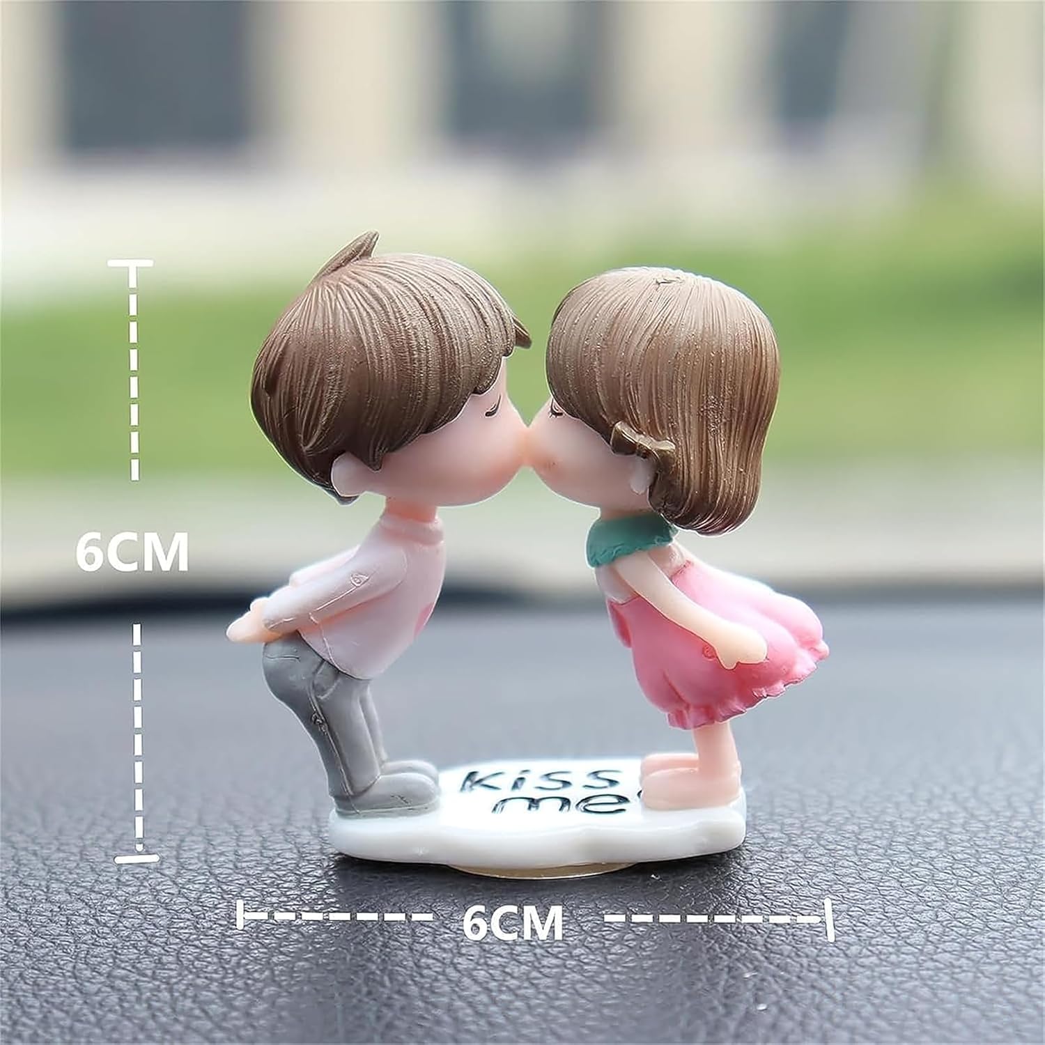 Decoración de automóvil con dibujos animados para parejas, lindos adornos para automóvil, encantadora decoración de coche para pareja, decoración de