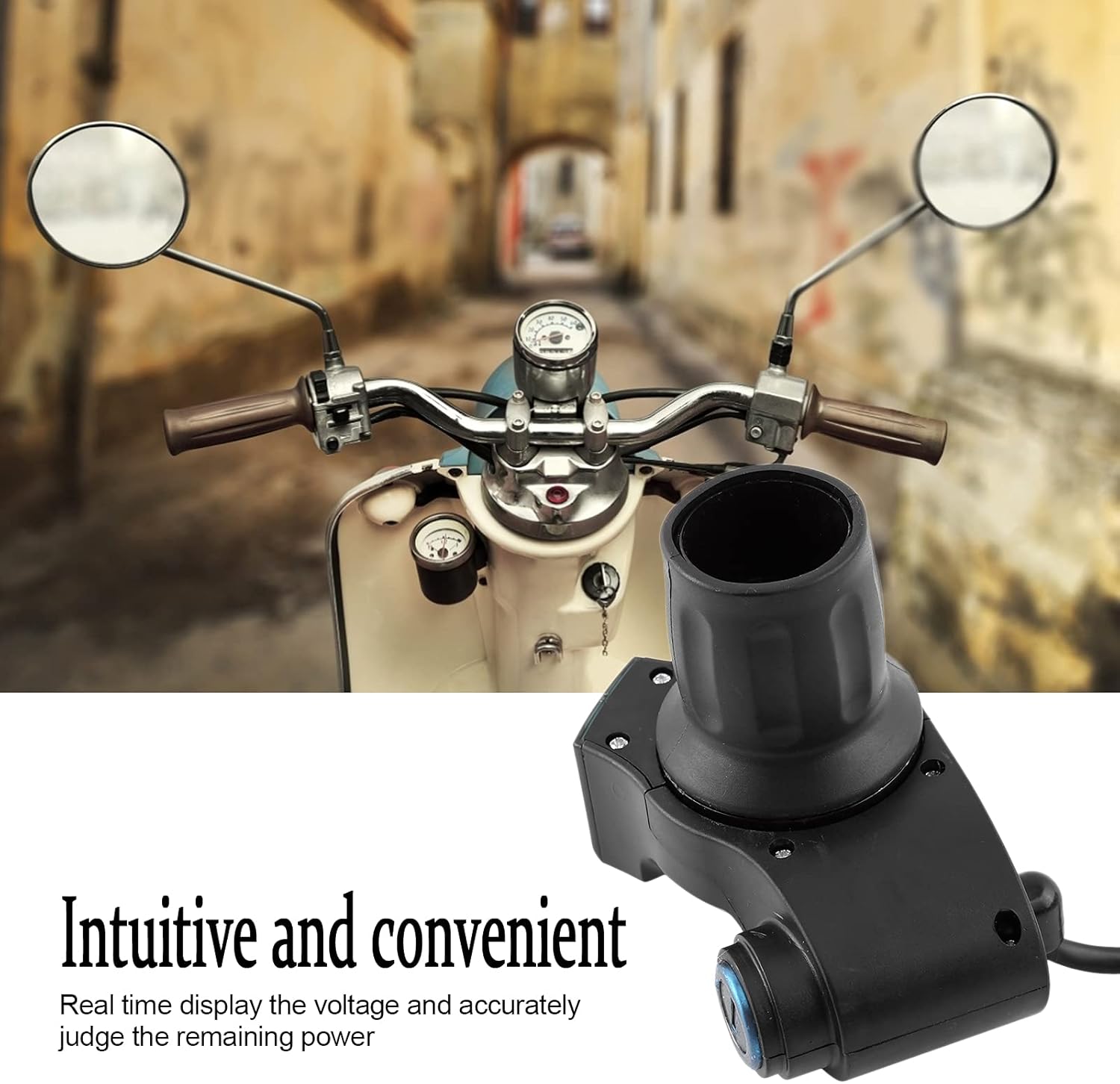 Pwshymi Empuñadura del acelerador, manillar Ebike Twist Throttle Grip Scooter Half Twist Ebike Acelerador Mango de control de acelerador con agarre