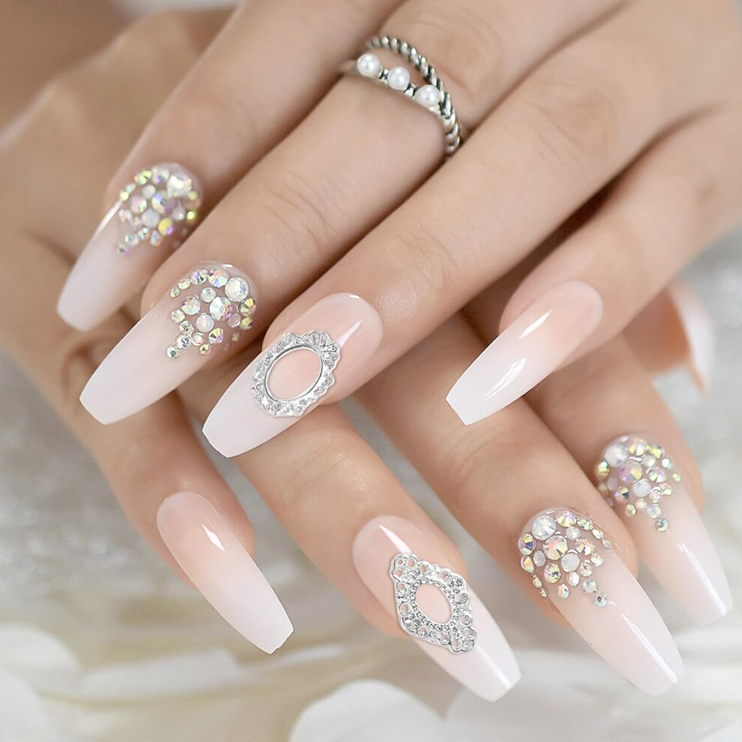 CHANZET 80 dijes de uñas de metal 3D, marco gótico para arte de uñas, joyas de uñas retro doradas y plateadas, decoración de uñas para mujeres y