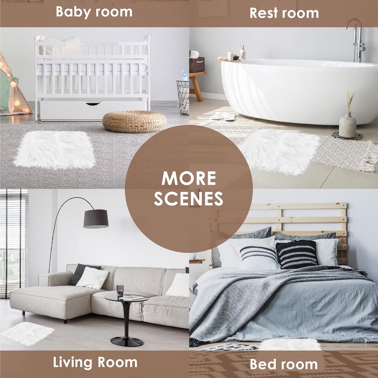 Almohadillas de piel sintética suave para sala de estar, taquilla, dormitorio, estética, esponjosa, pequeña alfombra trasera para baño, cocina,