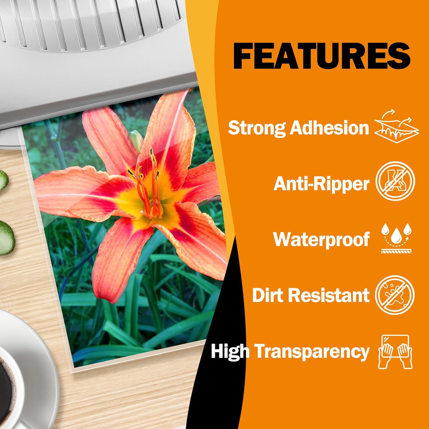 Everest Thermal Laminating Sheets, 8.9 x 11.4 Inches, 3 Mil Thick(80 Mic), 100 Pack, Letter Size Laminating Pouches, for Education, Classroom and