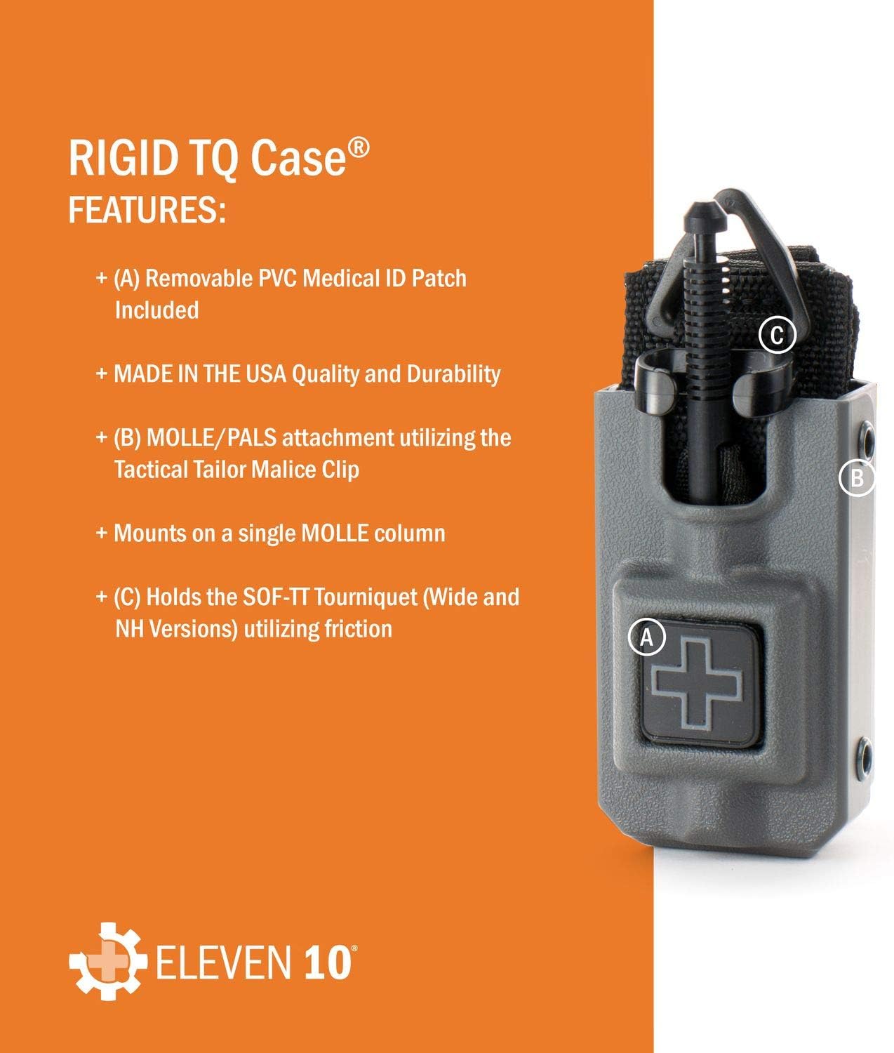 Eleven 10 – Funda rígida TQ para torniquete SOF-TT, accesorio MOLLE