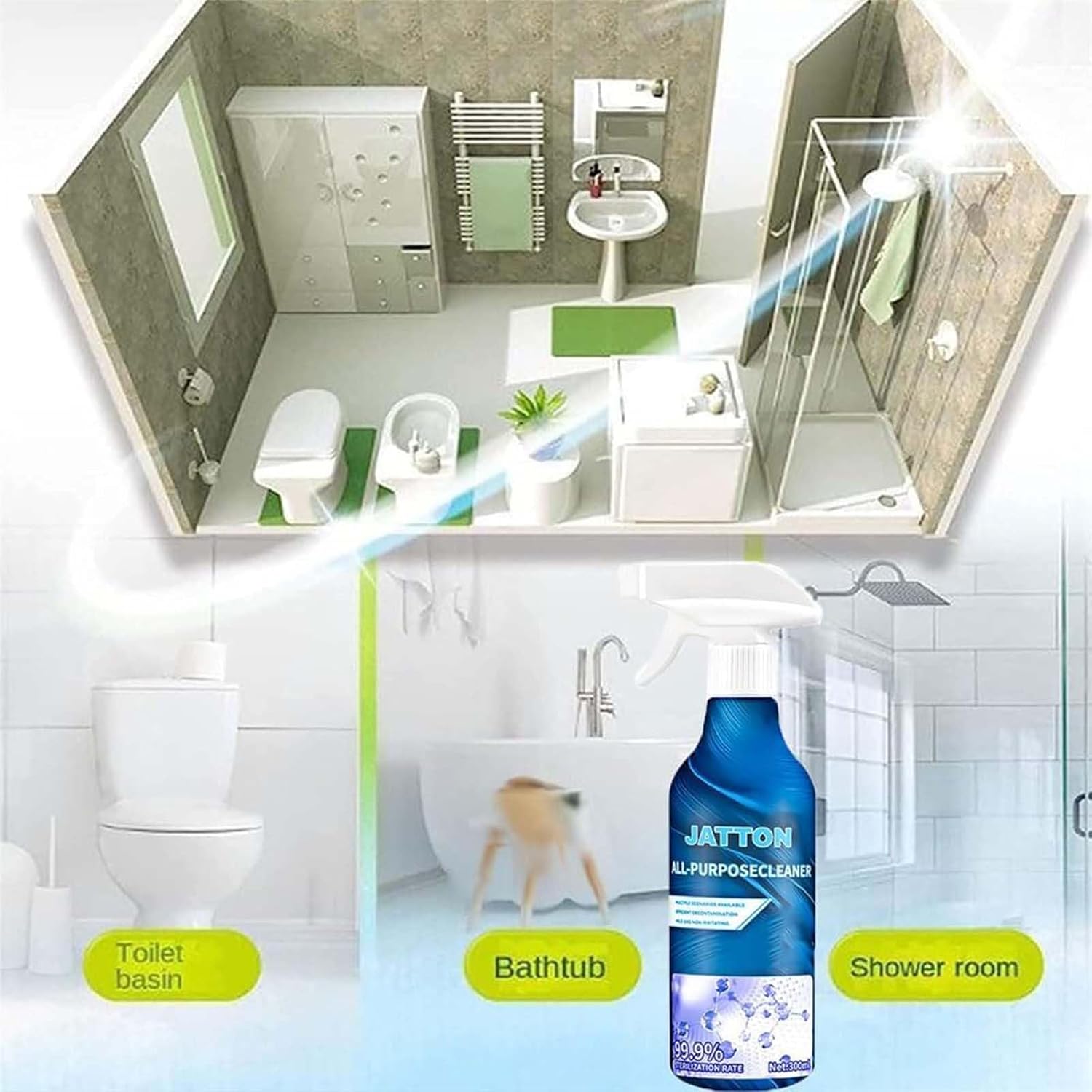 LELEBEAR Jatton – Crema de limpieza multiusos, atomizador limpiador atton, nueva crema de limpieza multiusos Jatton 2023, 10.1 fl oz (1)