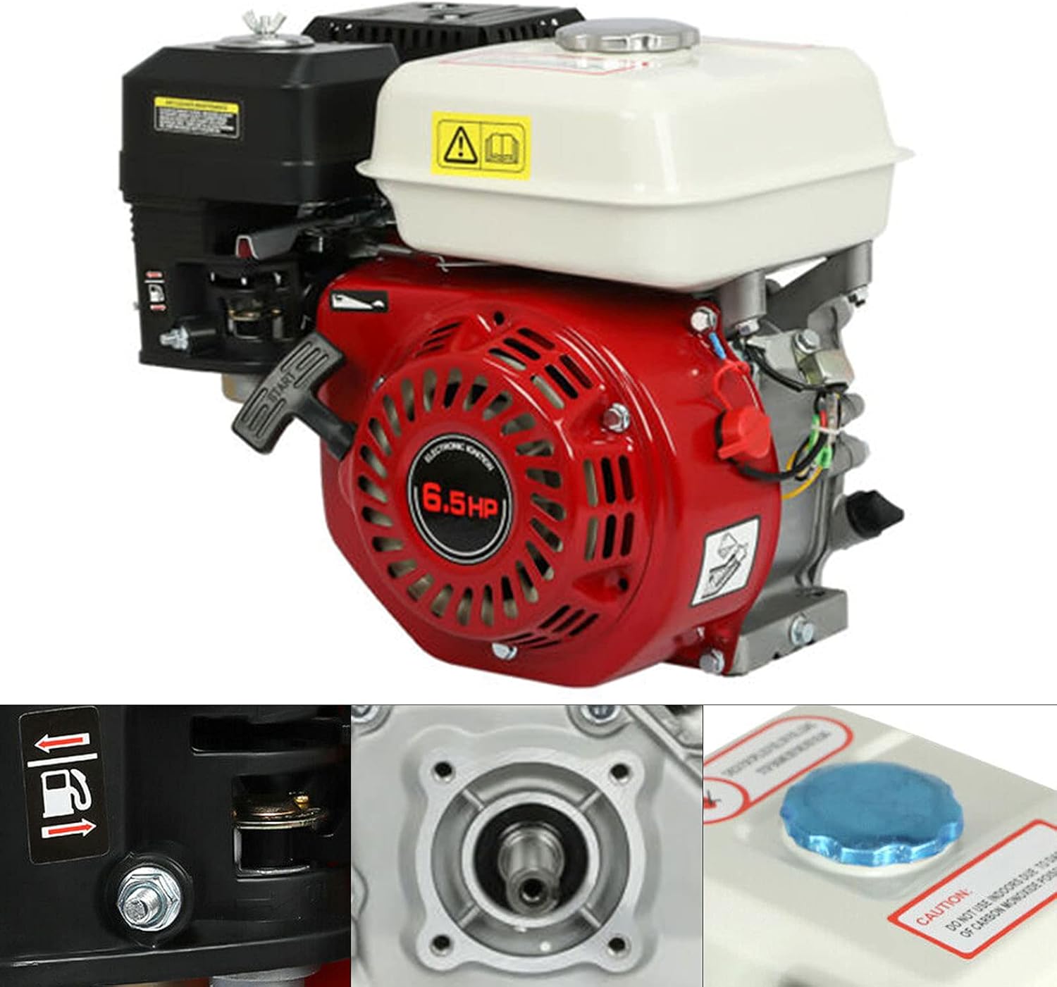 InSyoForeverEC Motor de gas de 4 tiempos, motor multiusos a gas, motor de motor de gas portátil con arranque de refrigeración por aire, respaldo del