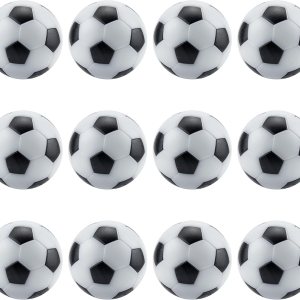 IFAMIO Juego de 12 pelotas de futbolín de fútbol, mini pelotas de fútbol en blanco y negro, mini pelotas de fútbol de mesa IFAMIO Juego de 12 pelotas de futbolín de fútbol, mini pelotas de fútbol en blanco y negro, mini pelotas de fútbol de mesa