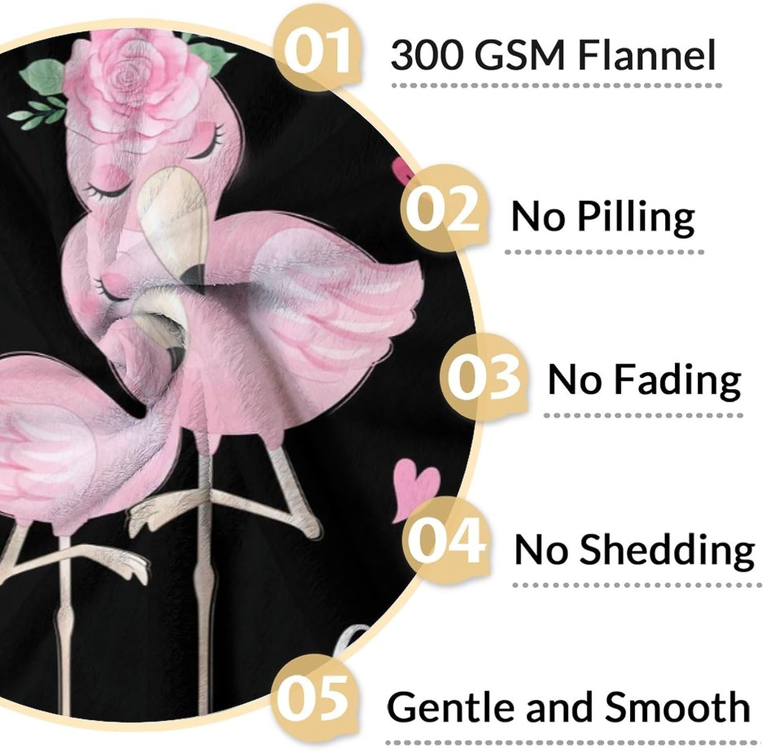 Manta de flamenco para regalar  Manta de 60 x 80 pulgadas para mujeres y niñas, manta negra suave y mullida para cama, sofá y sala de estar