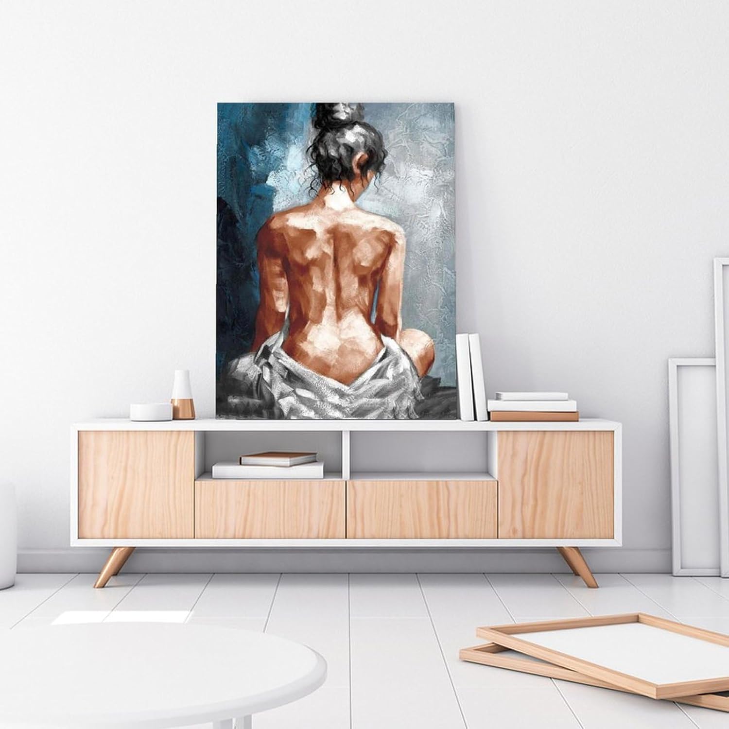 THAELY Póster de arte sexy en lienzo, arte para la pared, baño, dormitorio, decoración abstracta y sexy, mujer nude, decoración de pared, lienzo