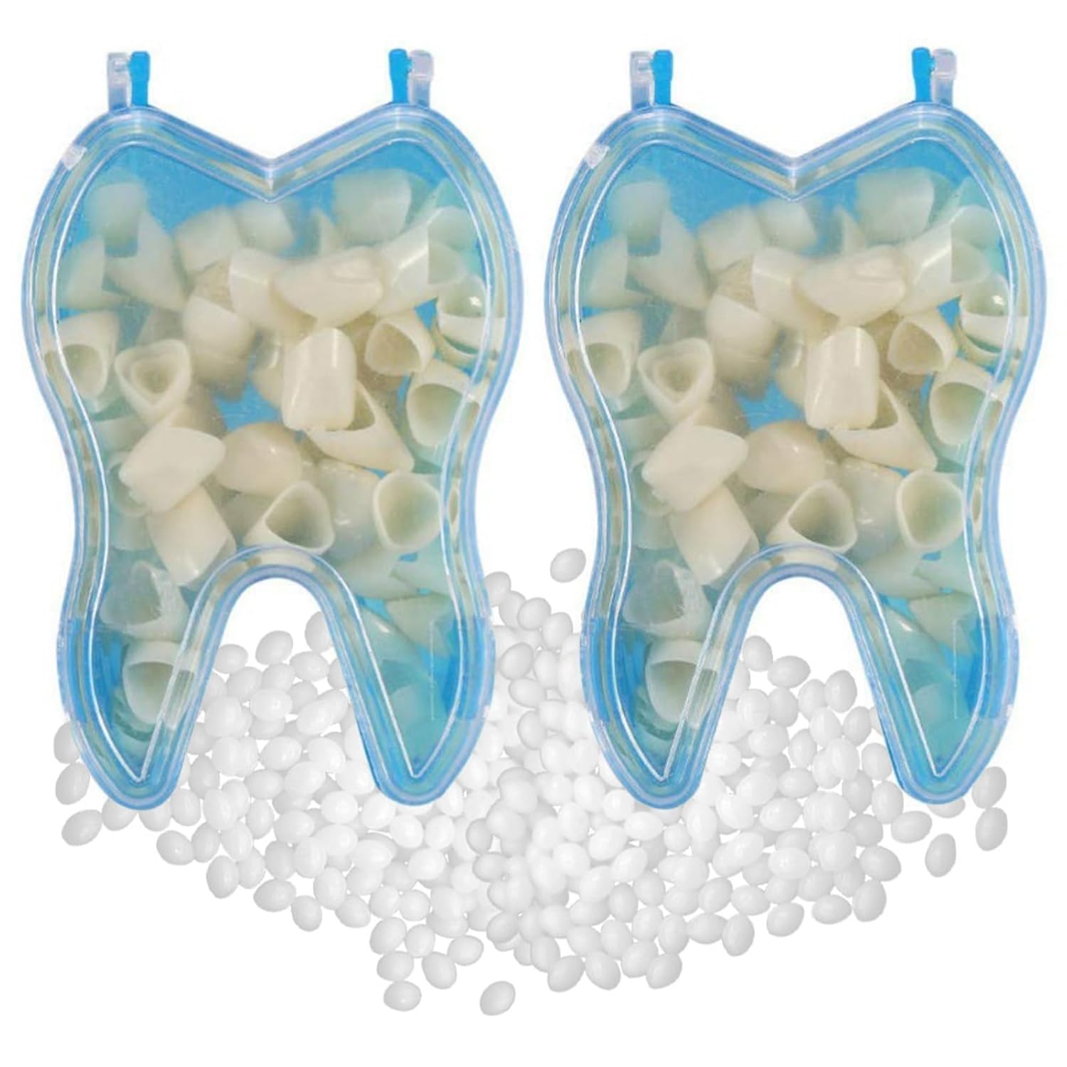 Carillas de corona de dientes temporales dentales, dientes delanteros y posteriores molares con reparación de dientes, relleno térmico para dientes