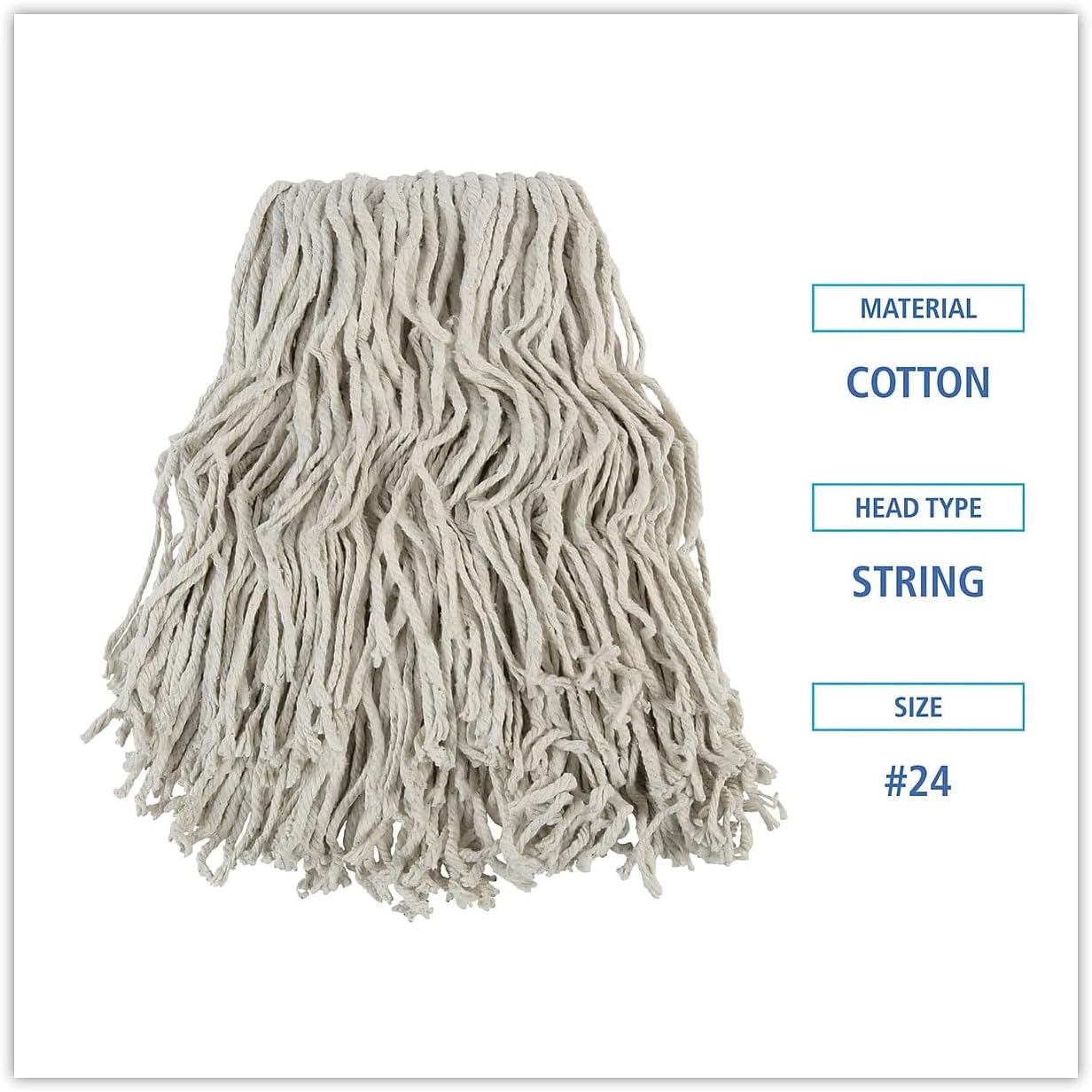 Boardwalk Cm02024s – Cabezal de trapeador de algodón, 24, blanco, 12cartón