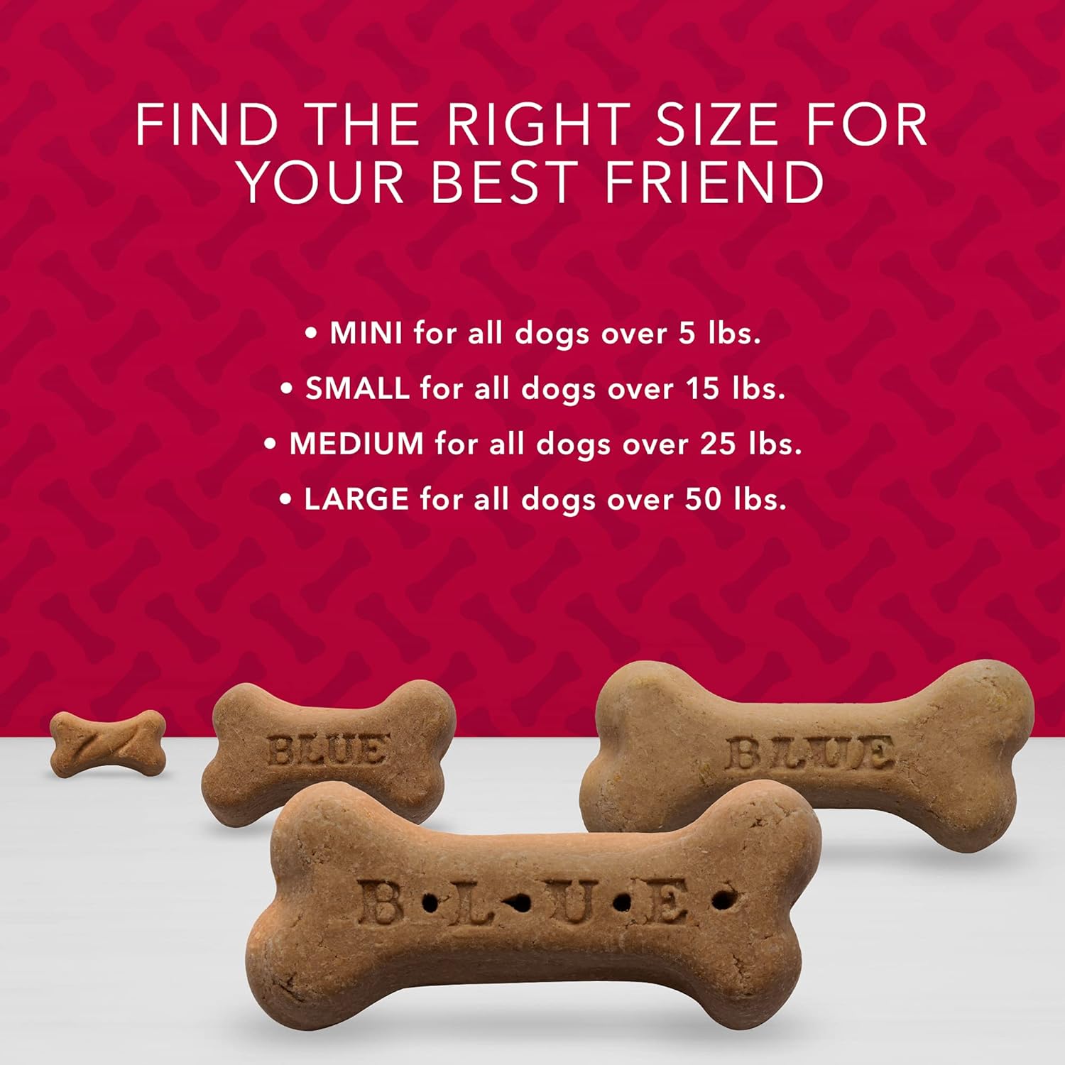 Blue Buffalo Bones – Golosinas naturales crujientes para perros, galletas grandes para perros, carne de res (bolsa de 16 onzas, 4 unidades)