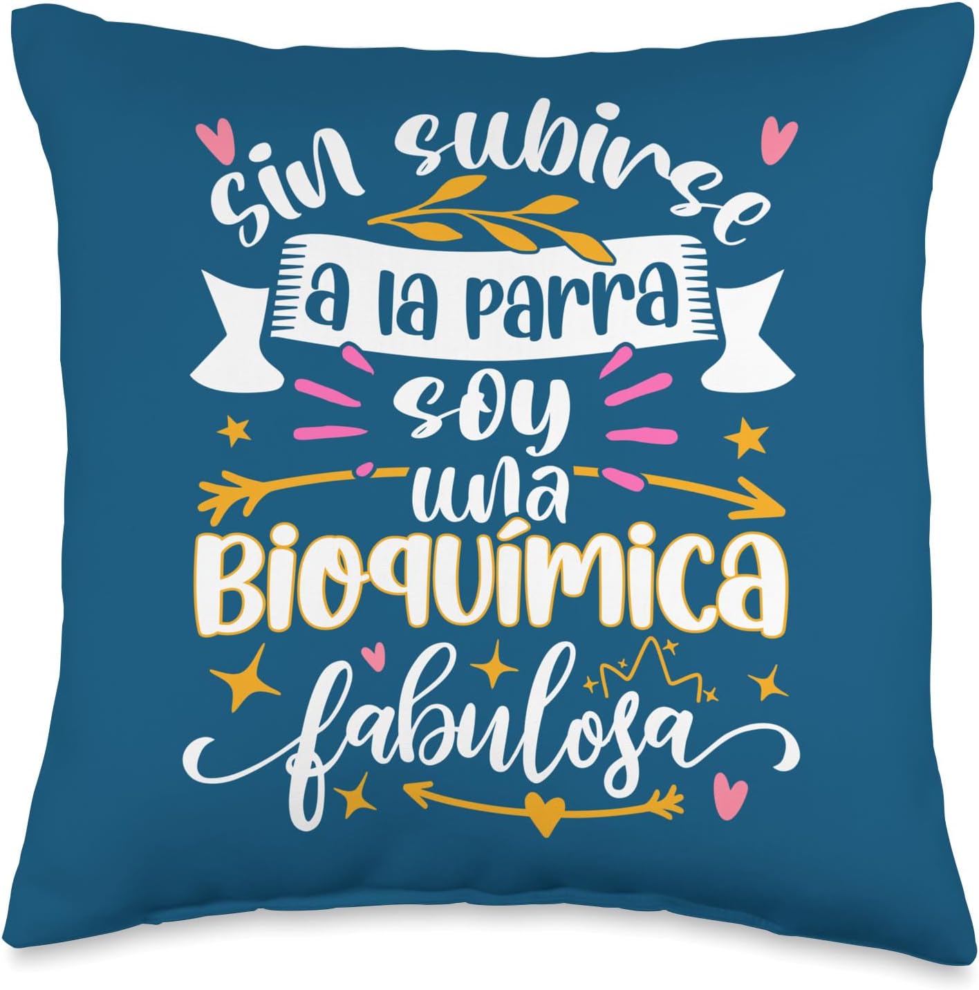 Regalo Original Para Bioquímica Mujer Regalos UNA Bioquímica Fabulosa Química Graduado en Bioquimica Throw Pillow, 16×16, Multicolor