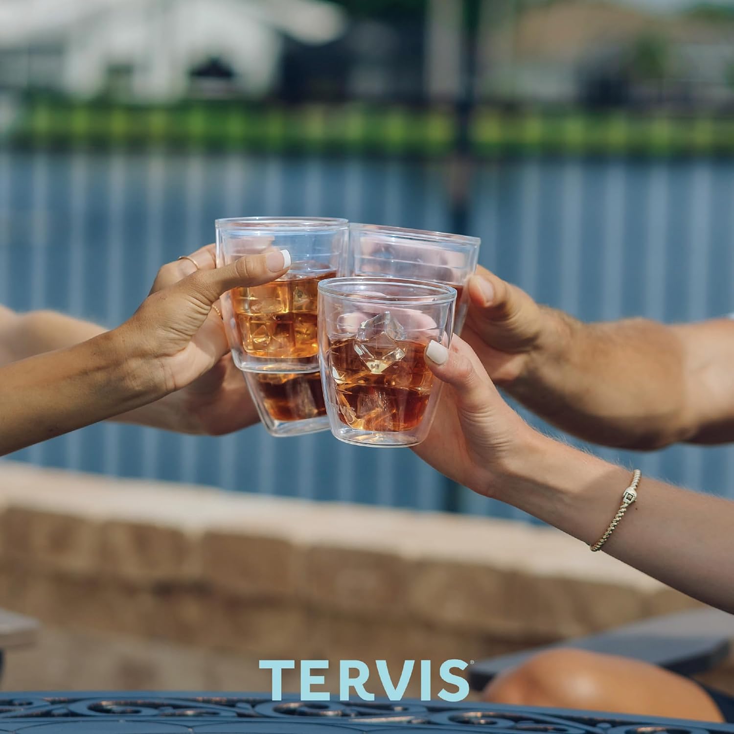 Tervis Barefoot Beach Collection Cool Blue – Vaso aislado (12 onzas)