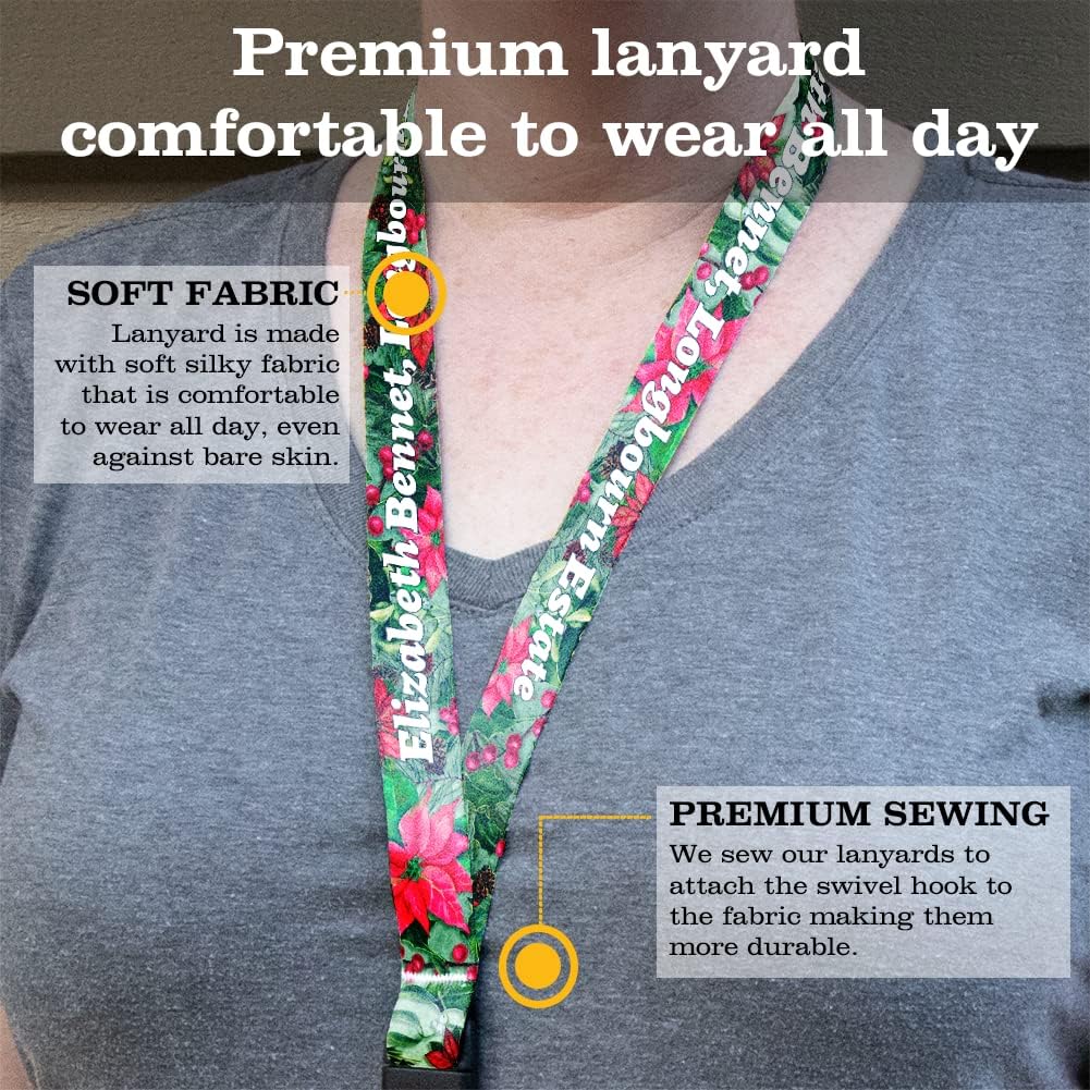 Buttonsmith Holiday Custom Custom Lanyard – Made in the USA