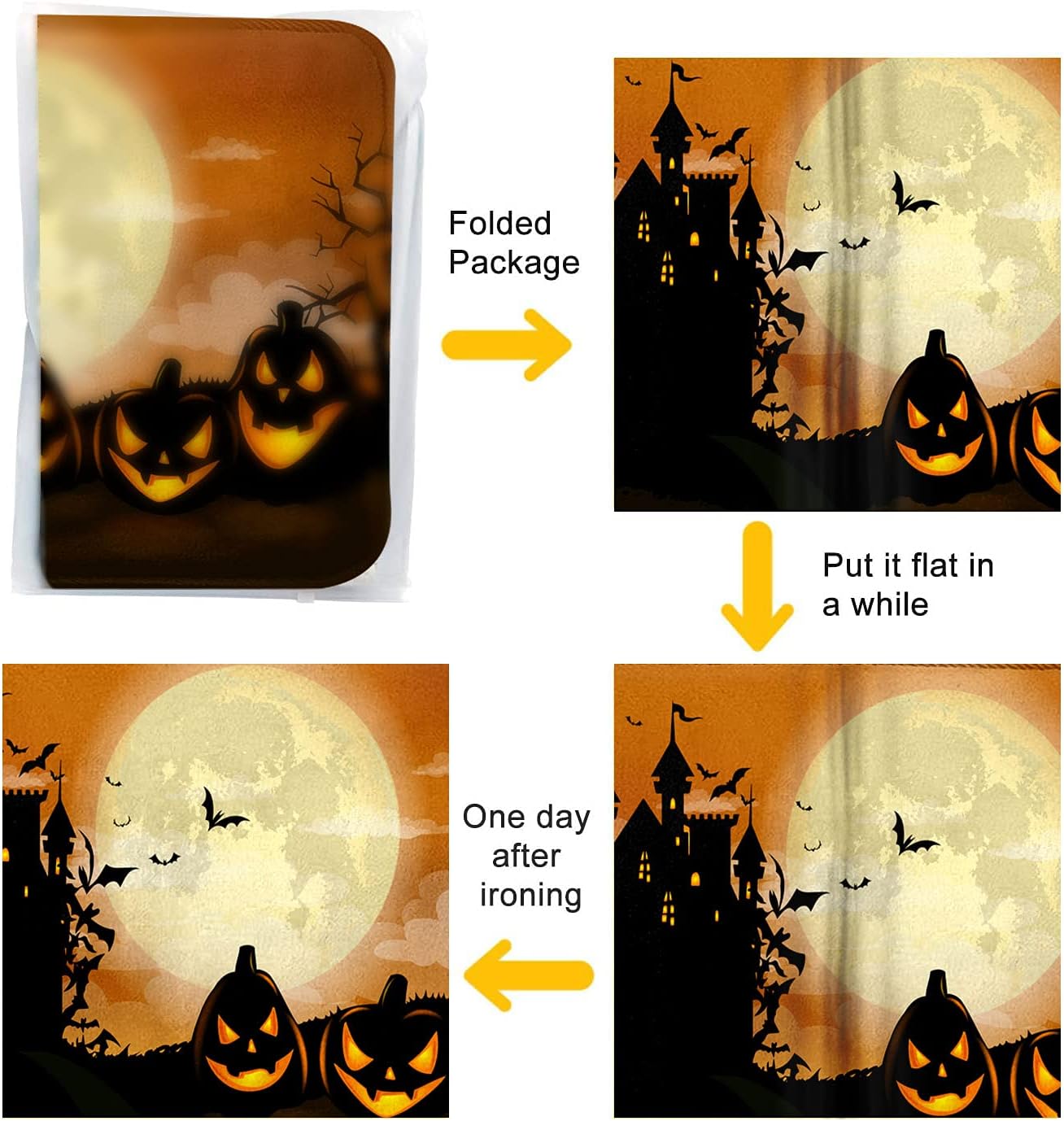 Britimes Tapete de baño para baño, antideslizantes, de la serie temática de Halloween, cubierta lavable, tapete para decoración de baño, 18 x 30
