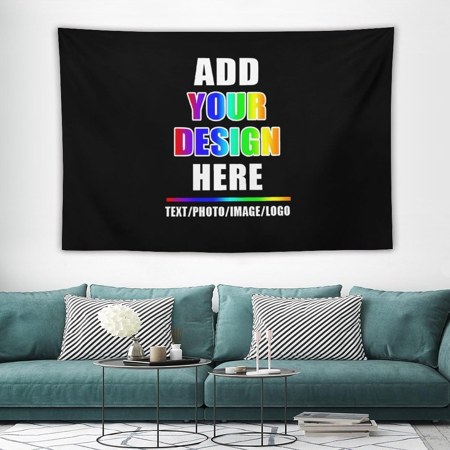 Imágenes de carga de tapiz personalizadas, tapiz de pared personalizado para dormitorio, telón de fondo de fotos personalizado para Halloween,